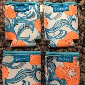 NWOT Lilly Pulitzer Drink Hugger koozie Set Of 4